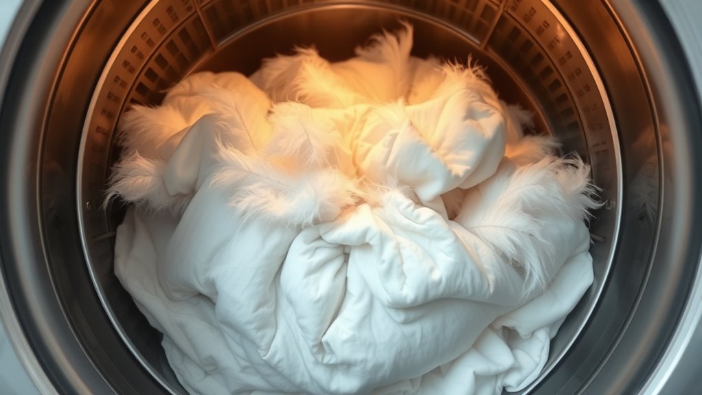 gentle drying and fluffing