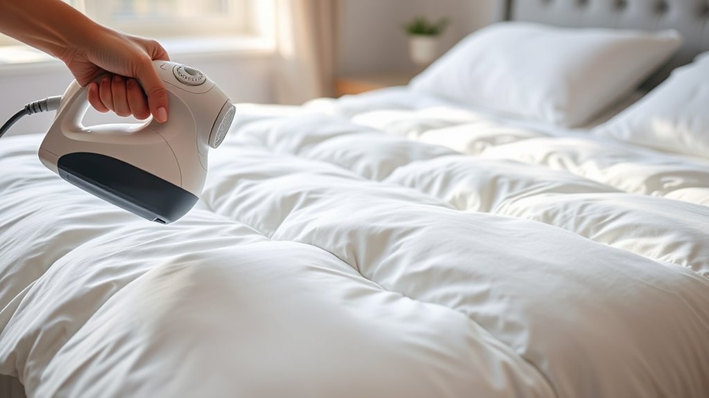 gentle steaming for bedding