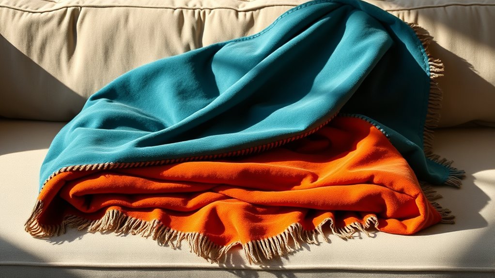 layered coordinated throw styling