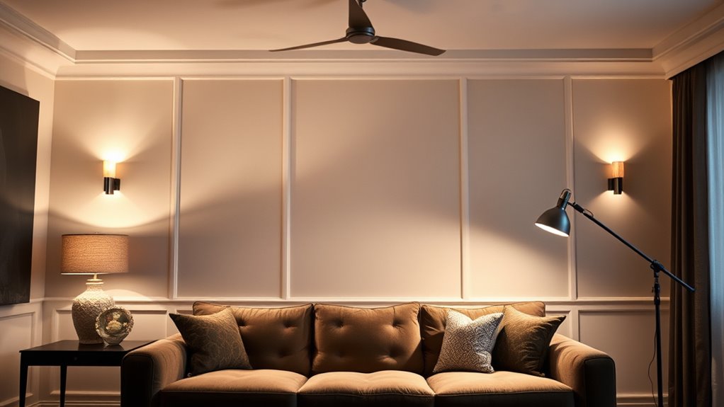 layered lighting enhances ambiance