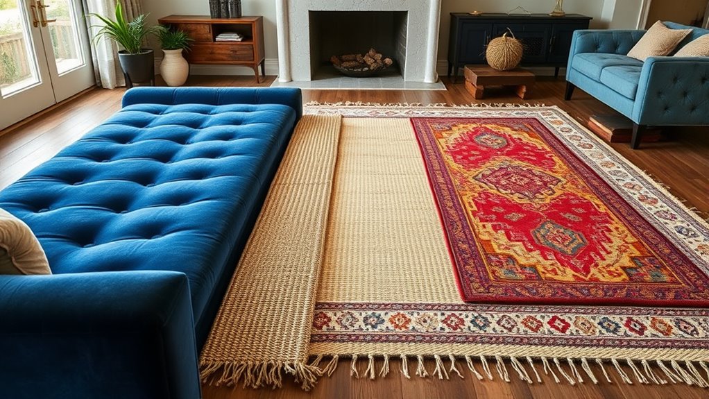 layered rug placement tips