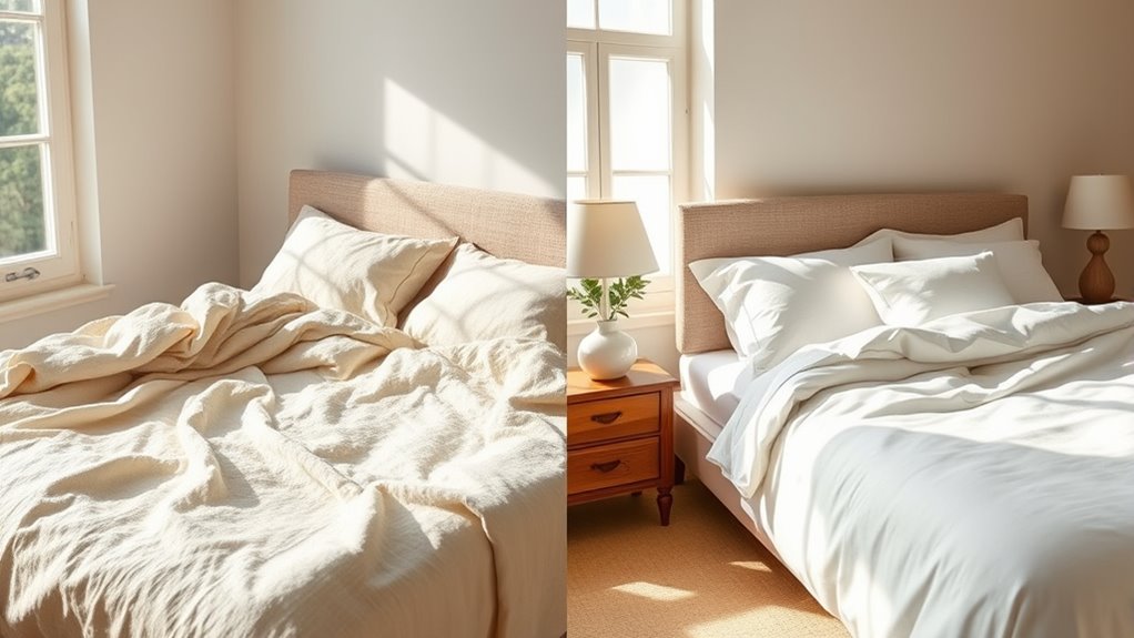 linen breathable crisp feel