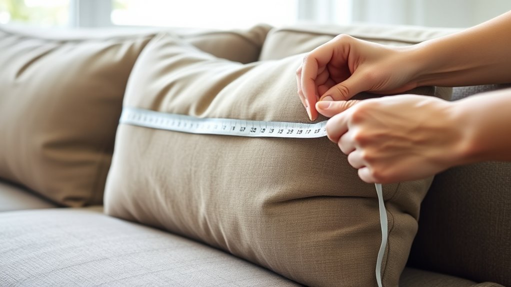 measure seat and cushion