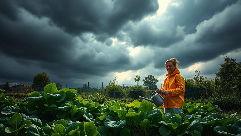 monitor weather and protect plants
