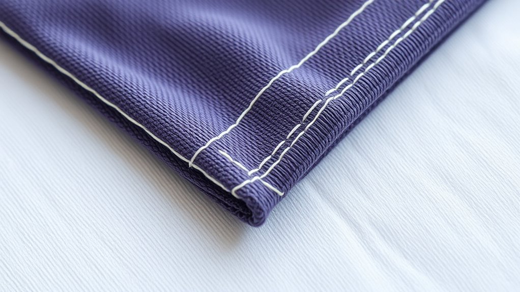 neat overlocked seam finish