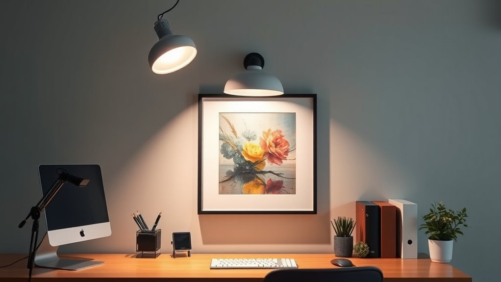 optimize lighting for artwork