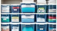 organized storage bins with lids
