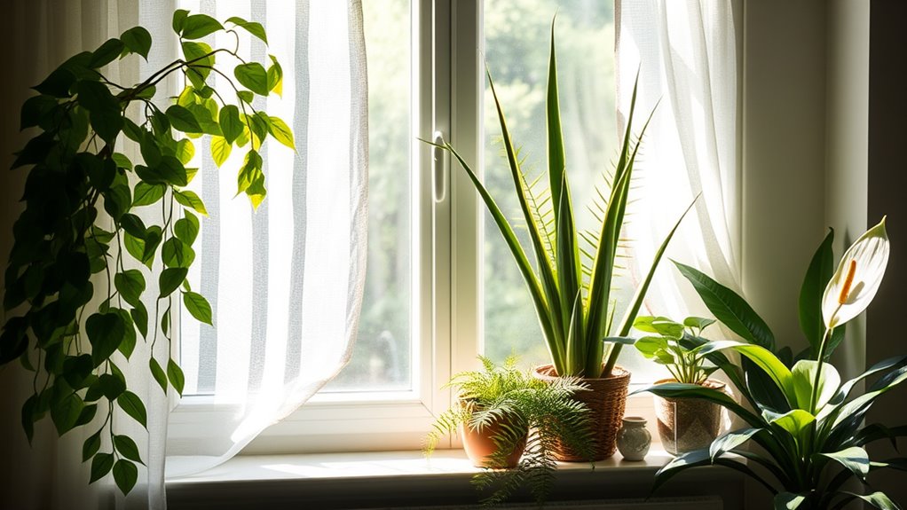 plants thriving in shaded areas