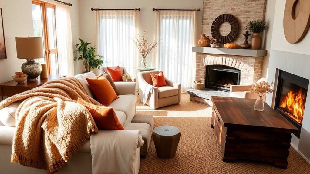 rearranged furniture creates cozy ambiance