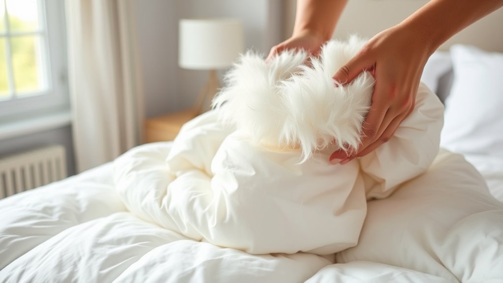 replace worn stained comforter