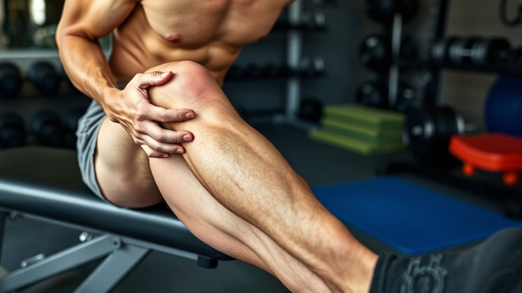 soreness gradually worsens injury sharp