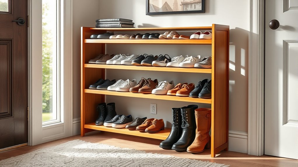 stylish entryway shoe storage