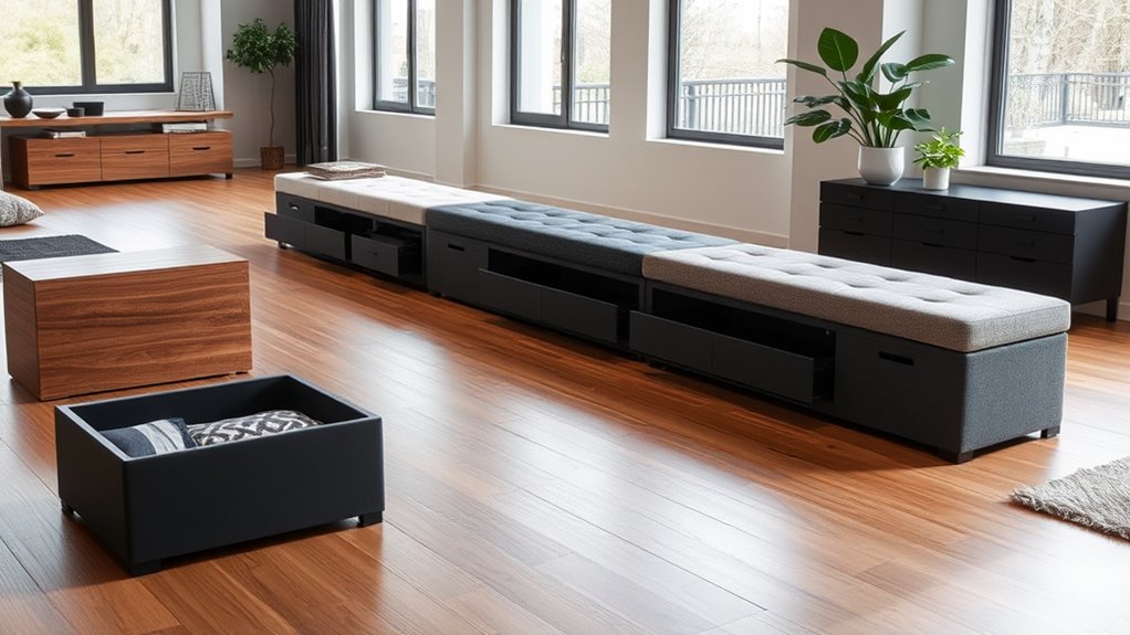 stylish functional storage benches