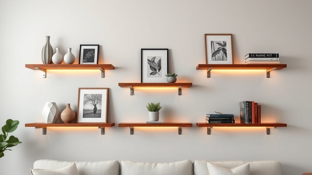 stylish functional wall shelves