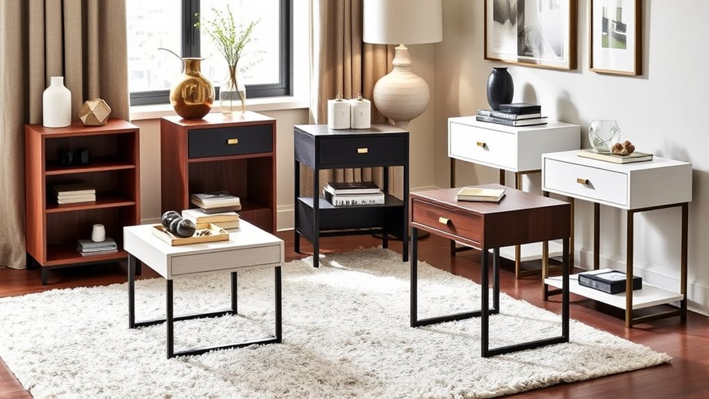 stylish storage side tables