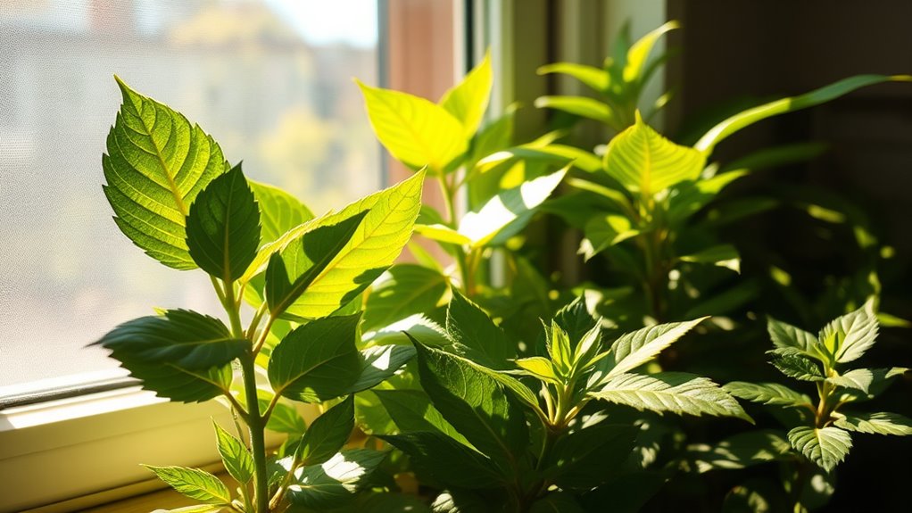 sunlit spots favor sun loving plants