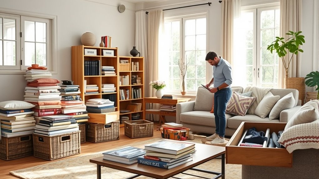 tackle decluttering in sections