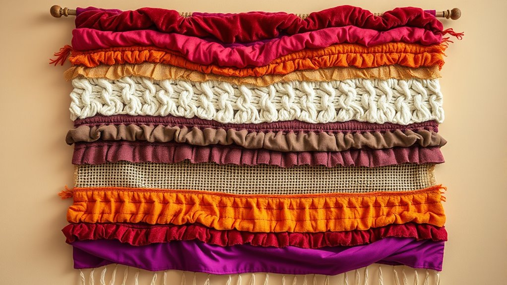 textured wall art enhances depth