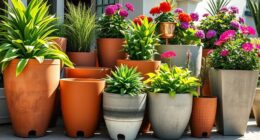 top drainage plant pots