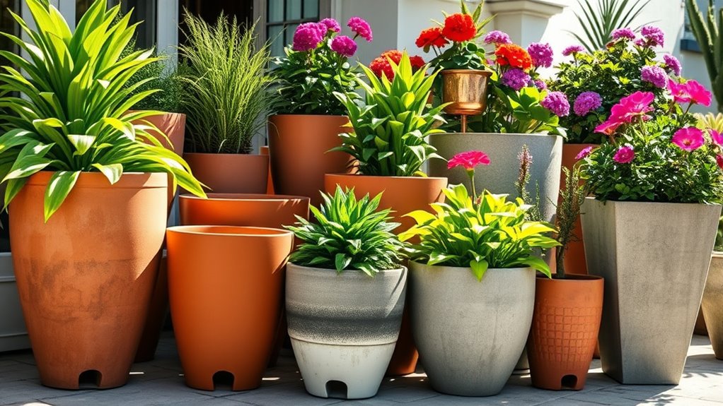 top drainage plant pots