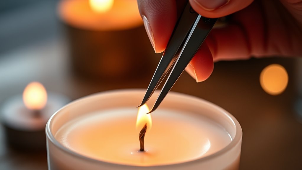 trim wicks carefully and evenly