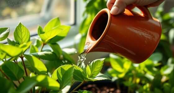 use consistent watering schedule