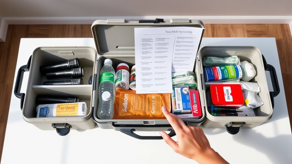 verify supplies are organized