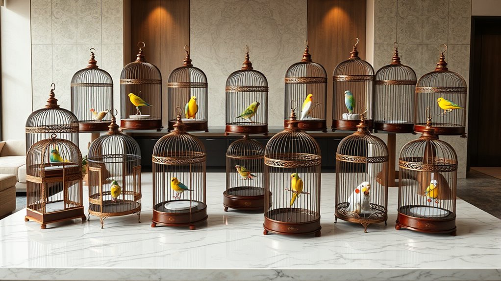 luxury bird cages selection