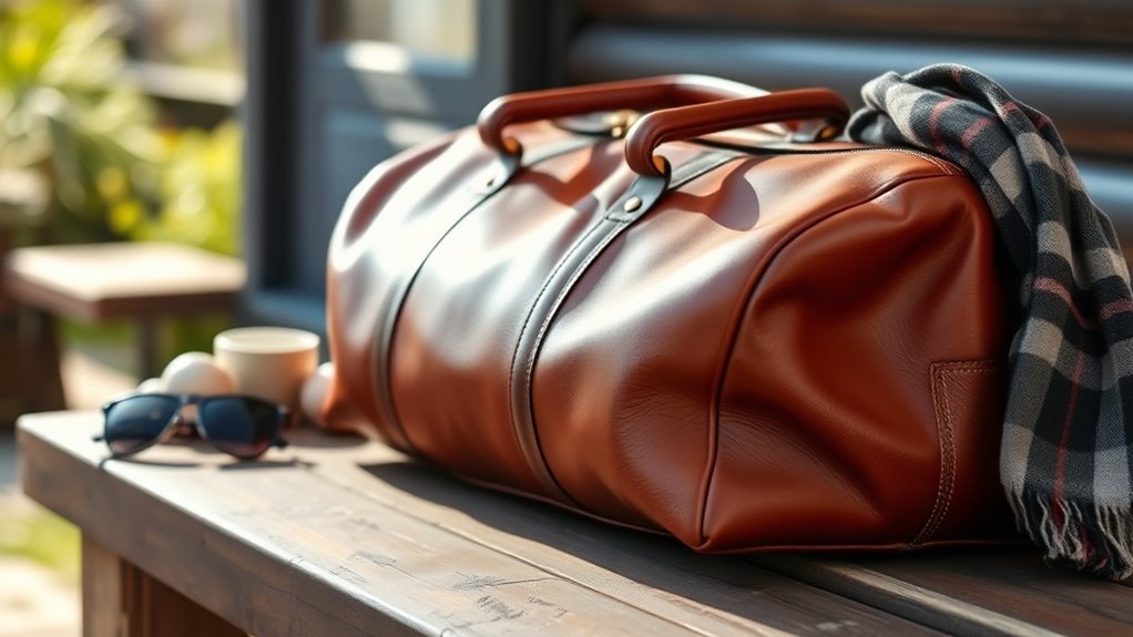 luxury leather travel bags