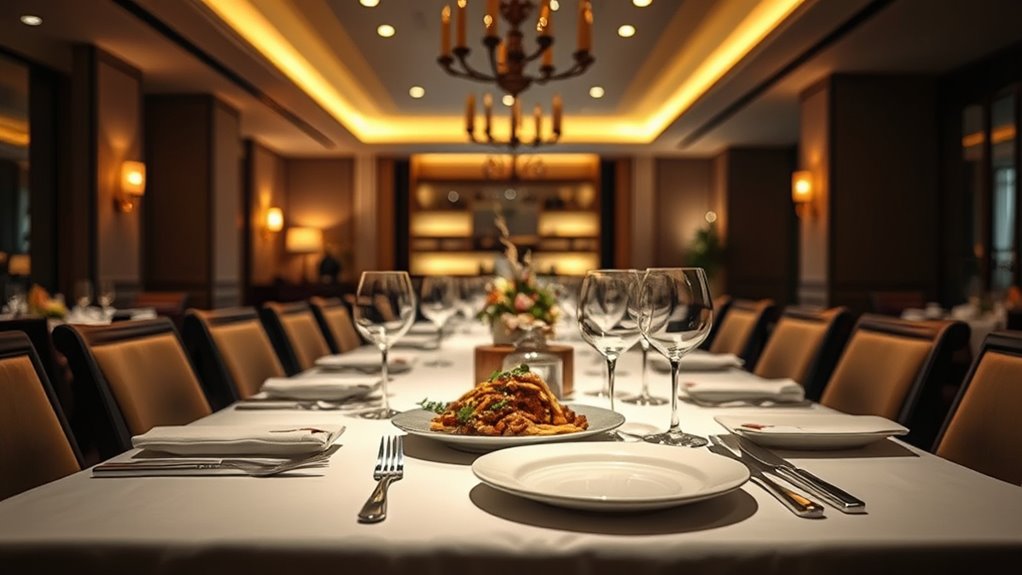 adjust lighting for dining