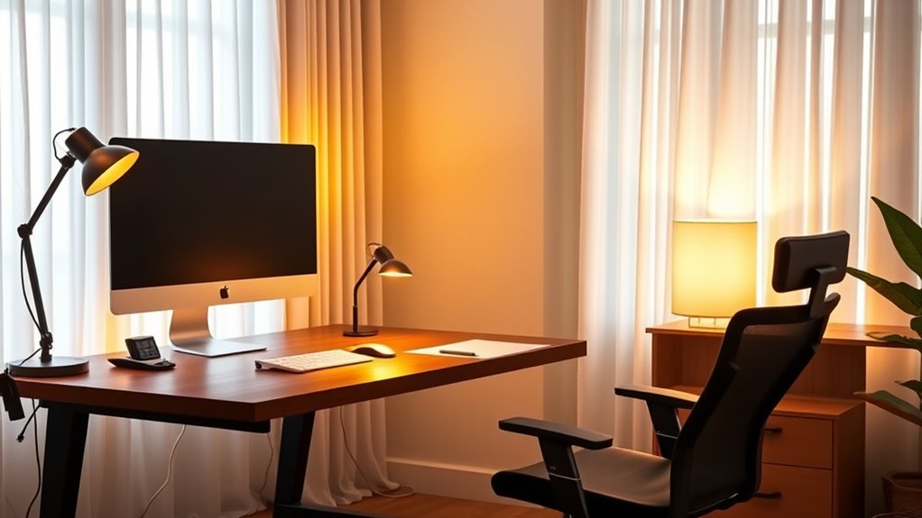 adjust lighting reduce glare