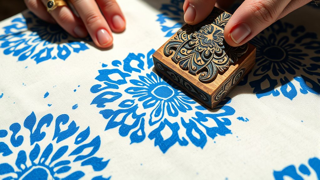 apply paint evenly and press