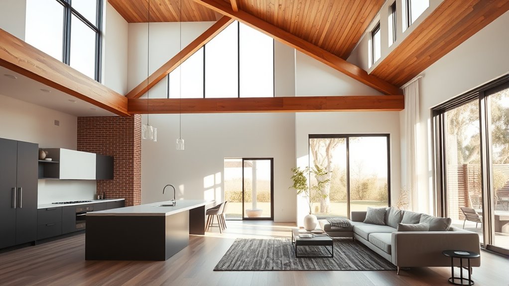 architectural accents define zones