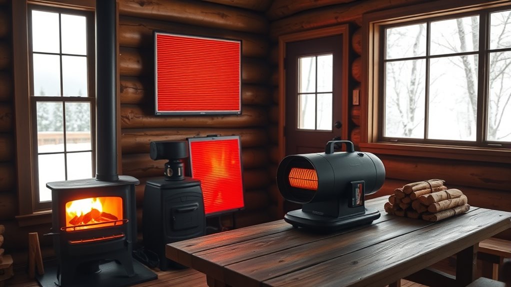 backup cabin heating considerations