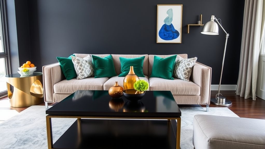 color accents unify decor