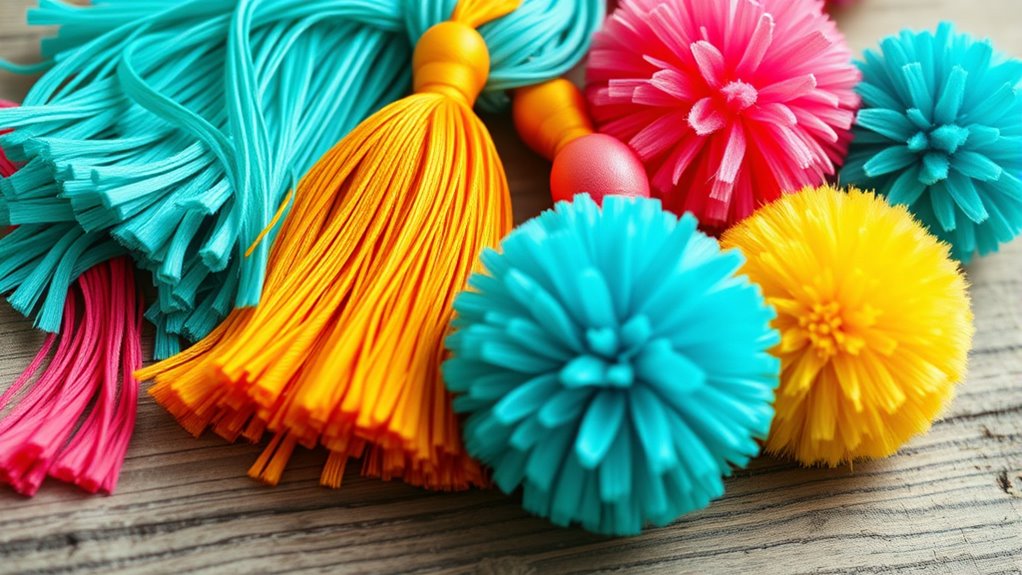 colorful textured accessory embellishments