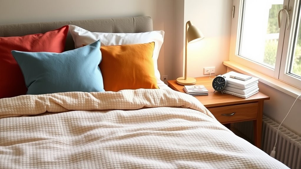 comfortable bedding and storage