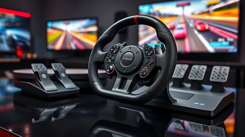 console racing wheel features