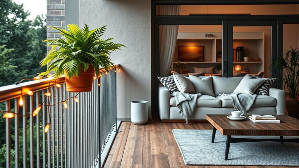 create cozy balcony retreat