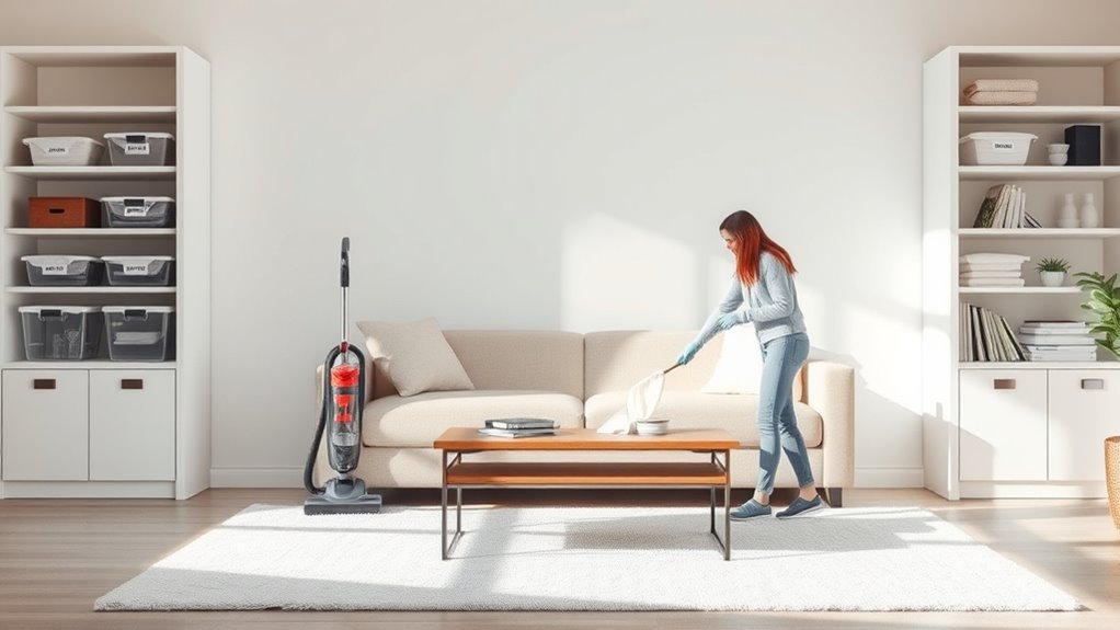 declutter to reduce allergens