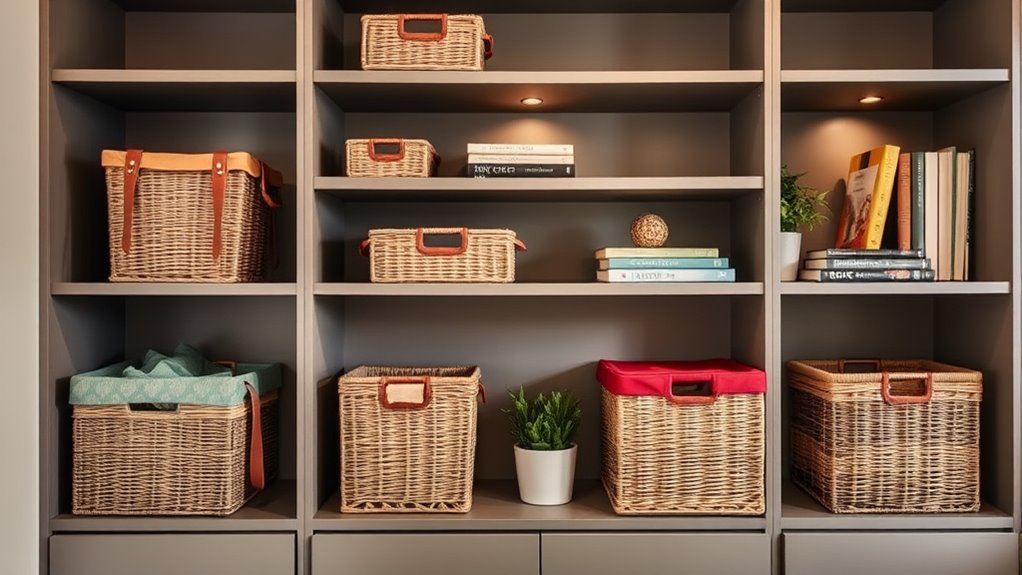 decorative storage baskets integration
