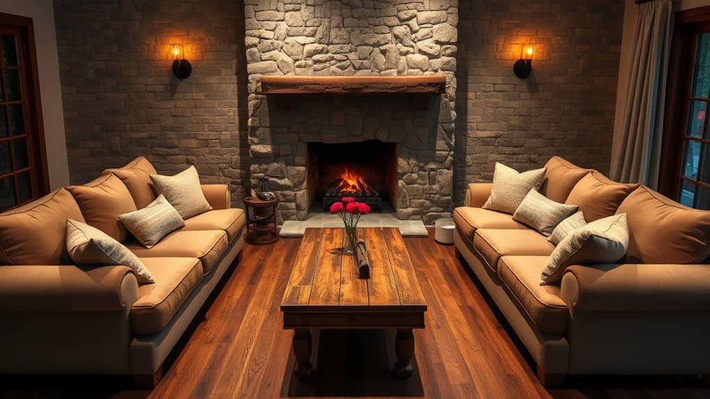 designing fireplace seating arrangements