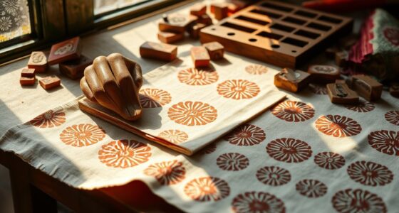 diy fabric block printing