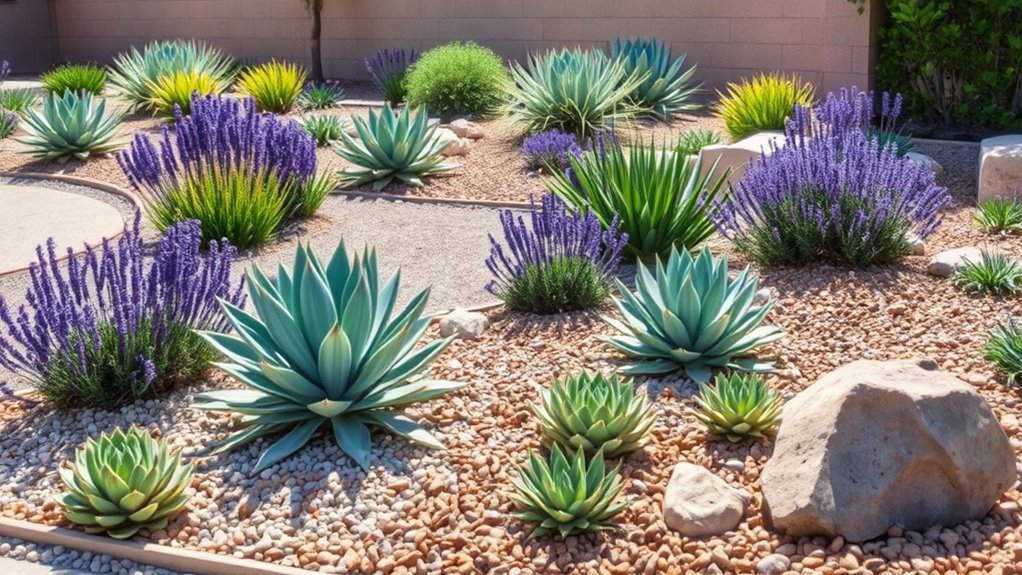drought resistant plant and mulch
