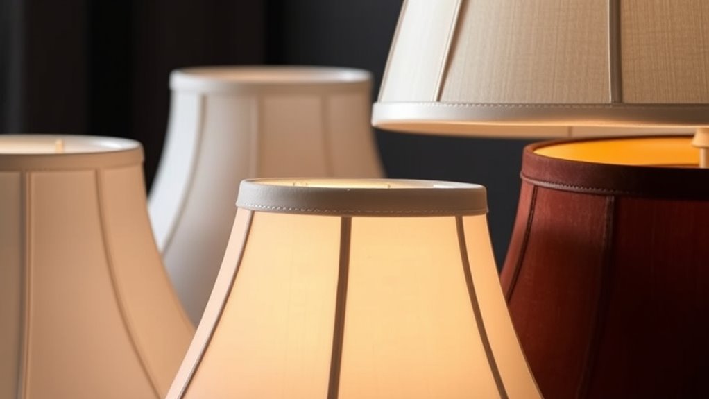 elegant tapered fabric shade