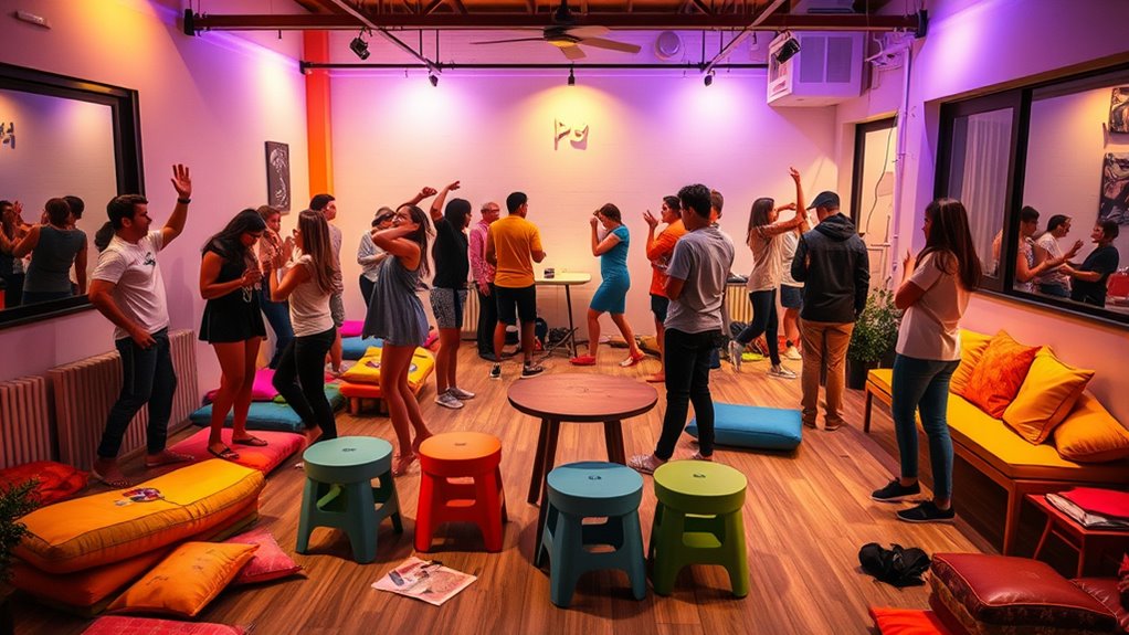 engaging active movement stations