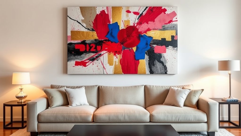 hang artwork at eye level