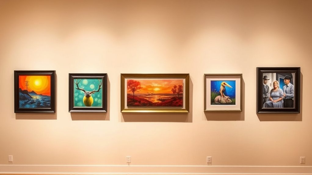 ideal eye level artwork placement