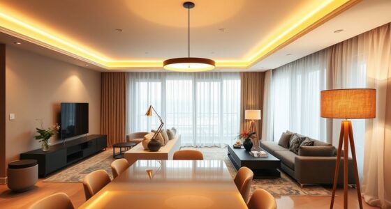 layered ambient living lighting