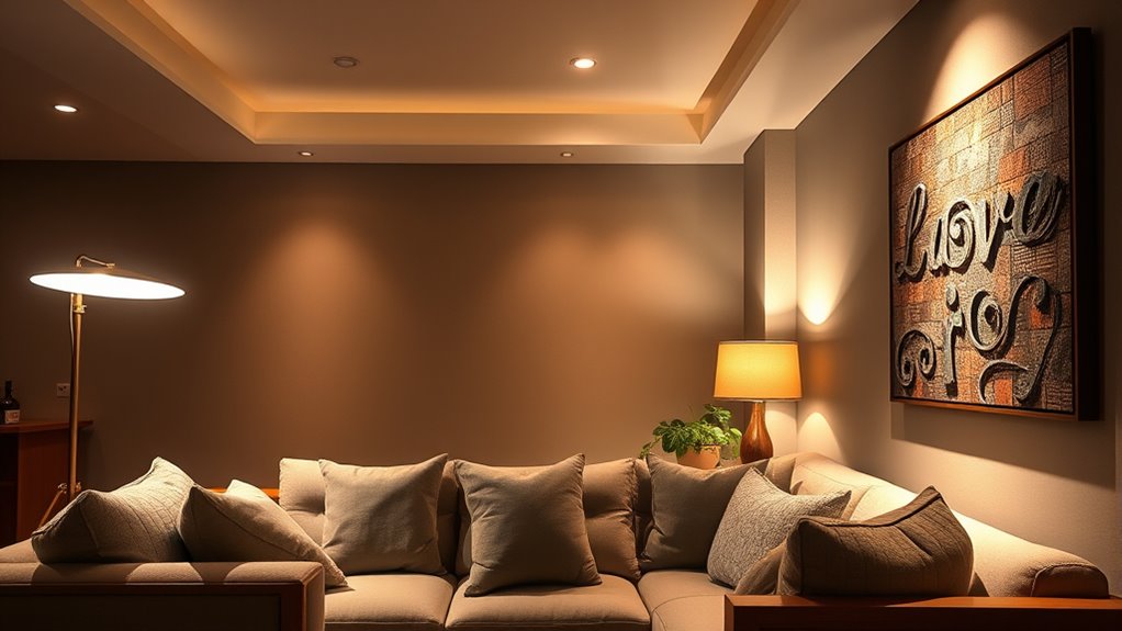 layered lighting enhances ambiance